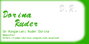 dorina ruder business card